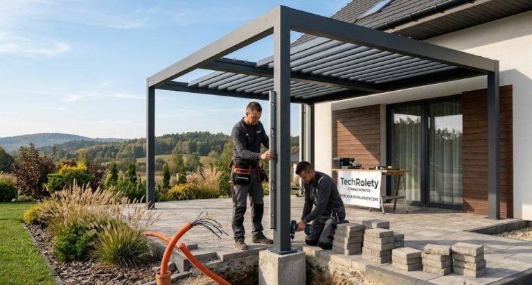 Jak bioklimatyczna pergola lamelowa chroni przed upałem na tarasach w Grójcu?